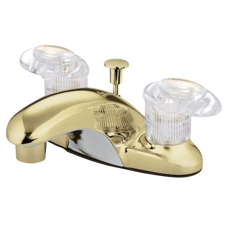 Kingston Brass 4" Centerset Bathroom Faucet, Polished Brass KB6152